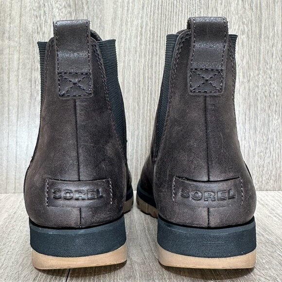 Sorel Boots Womens 7.5 Harlow Chelsea Ankle Waterproof Leather Brown NL3726-205 - Picture 4 of 12